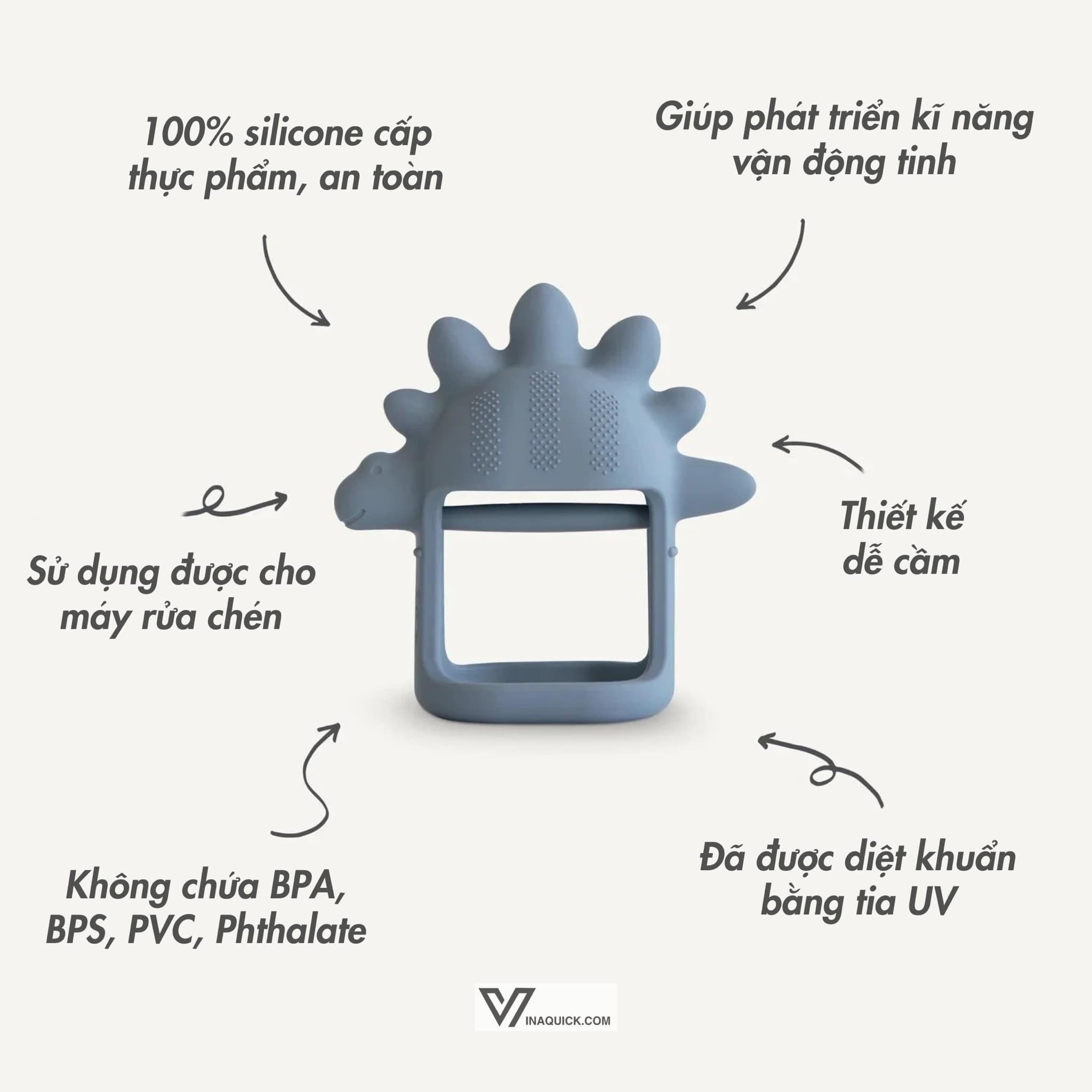Gặm Nướu Vòng Tay Mushie No-Drop Teether Cho Bé Từ 3M+