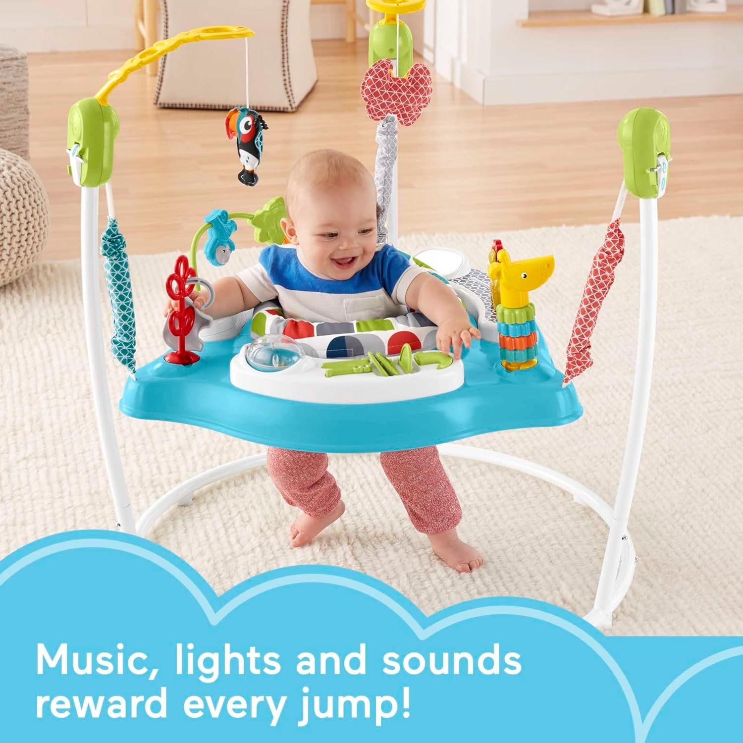 Ghế Nhún Fisher-Price Animal Wonders Jumperoo - Climbers