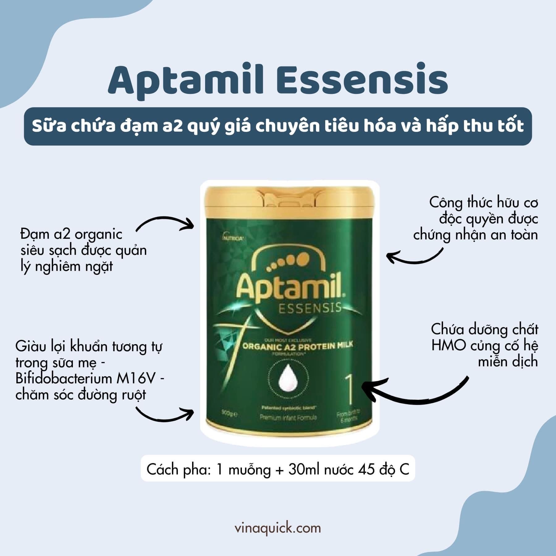Sữa Bột Aptamil Essensis số 4 Cho Bé Từ 3 Tuổi (900g)