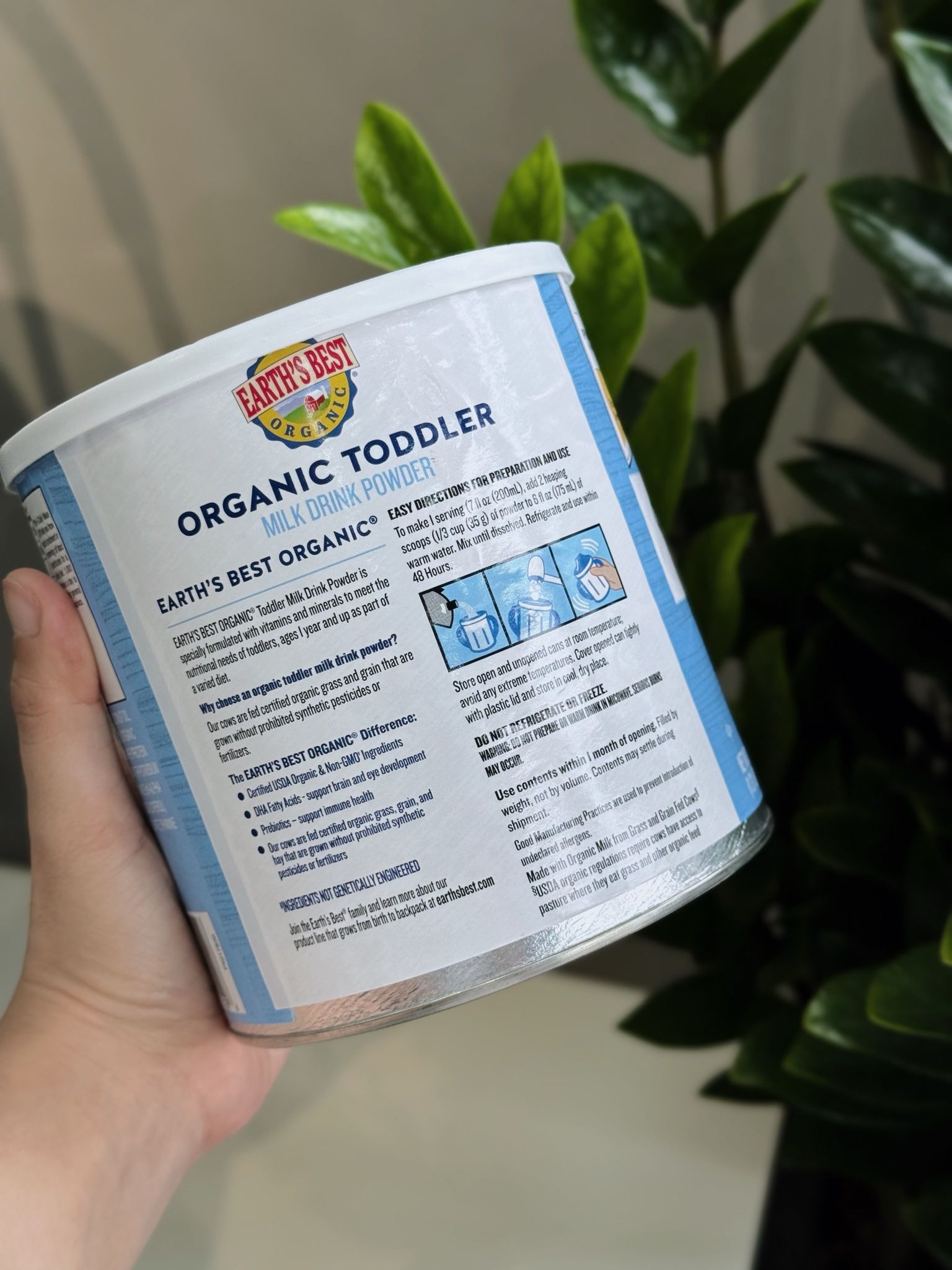 Sữa Earth's Best Organic Toddler Cho Bé Từ 1 Tuổi (595g)