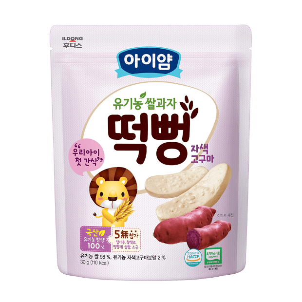 Bánh Gạo Thanh Dẹt Hữu Cơ Hàn Quốc ILDONG AYIYUM 30g (6M+)