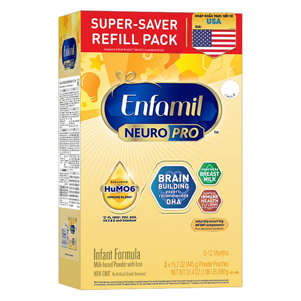 Sữa Enfamil Neuropro Infant Fomula Cho Bé 0 - 12 Tháng (890g) - CT