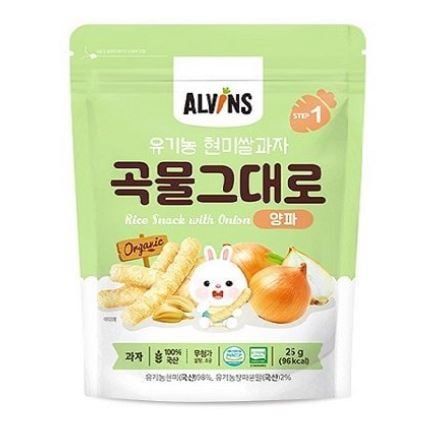 BÁNH GẠO LỨT HỮU CƠ ĂN DẶM DẠNG QUE ALVINS CHO BÉ TỪ 6M+ ( 25g )