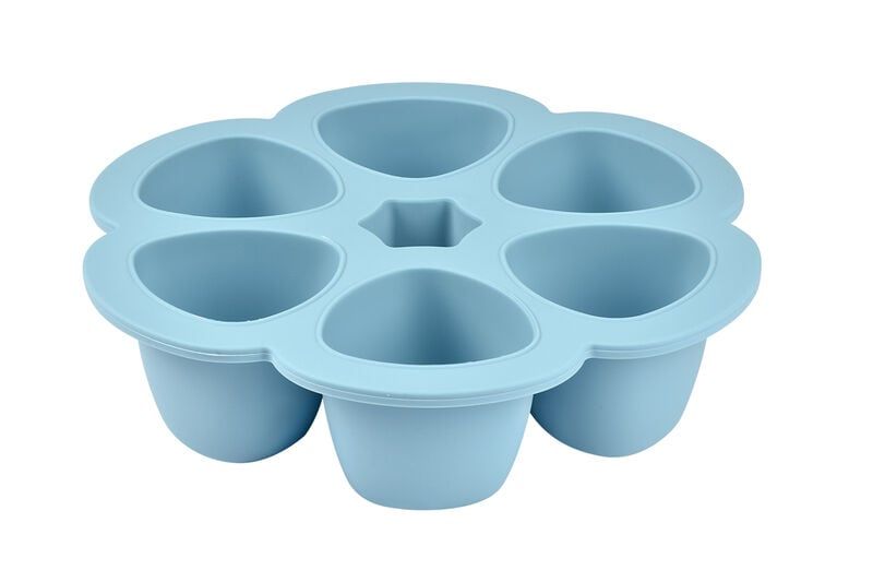 Khay dự trữ đồ ăn dặm bằng silicone Beaba (6x90ml) - Màu Windy Blue
