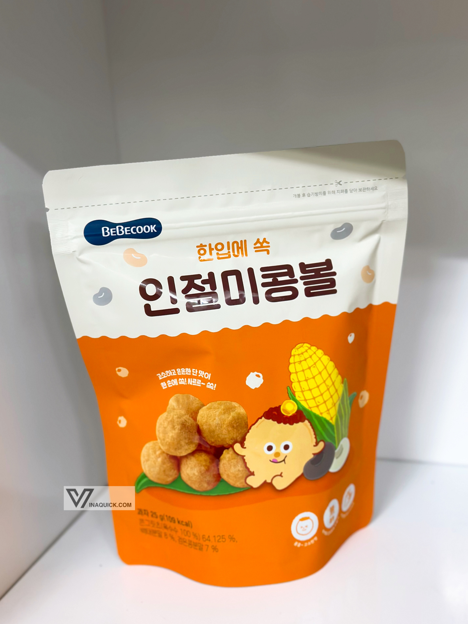 Bánh Bỏng Bi Bebecook - Vị Đậu 25g