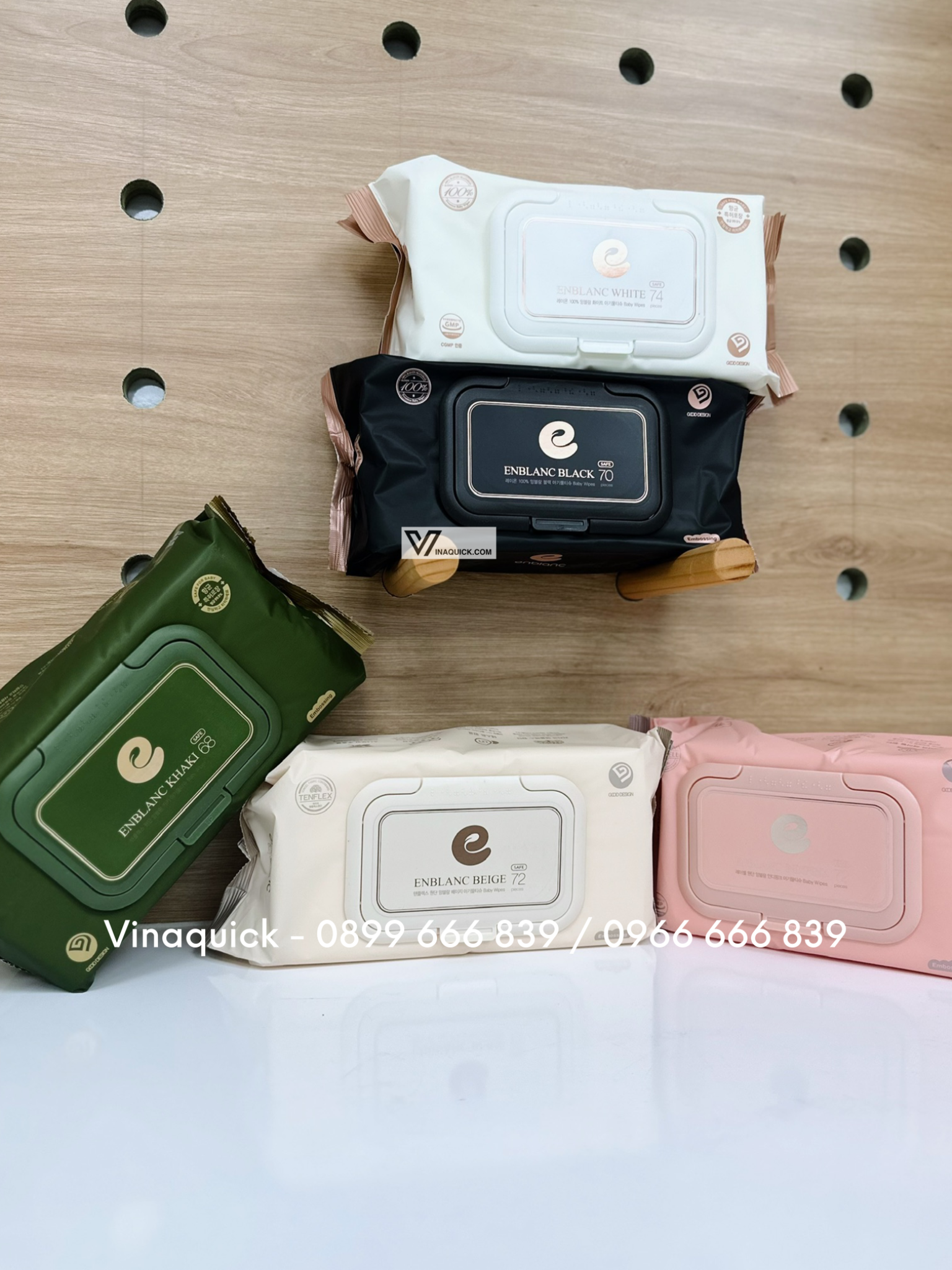 Khăn Ướt Chiết Xuất Từ Cây Xương Rồng Cho Bé ENBLANC KHAKI - 68 Tờ