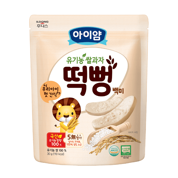 Bánh Gạo Thanh Dẹt Hữu Cơ Hàn Quốc ILDONG AYIYUM 30g (6M+)