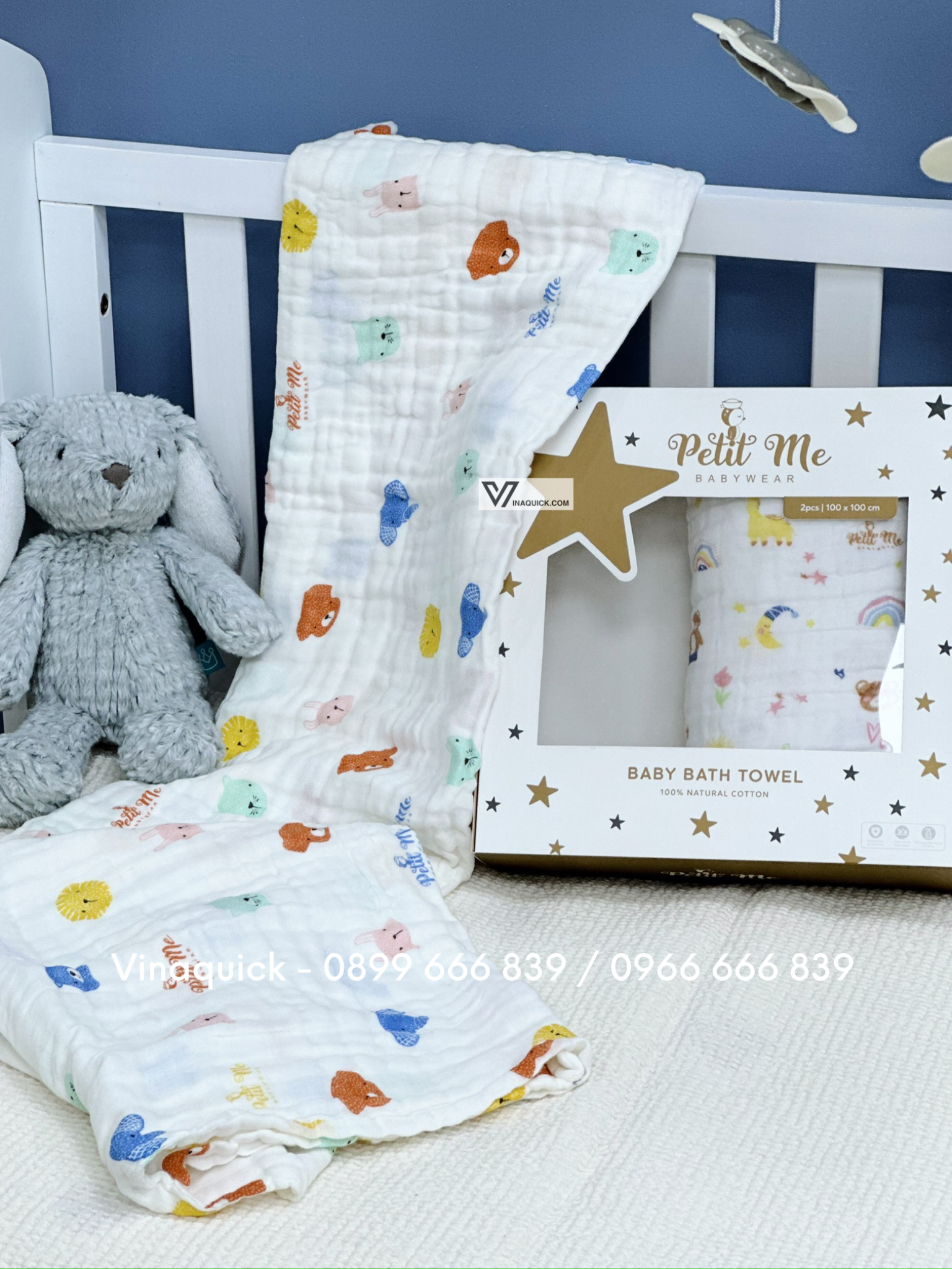 Hộp 2 khăn tắm Petit Me