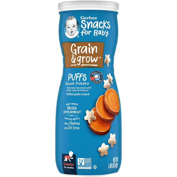 BÁNH ĂN DẶM GERBER PUFFS (42G) - VỊ KHOAI LANG