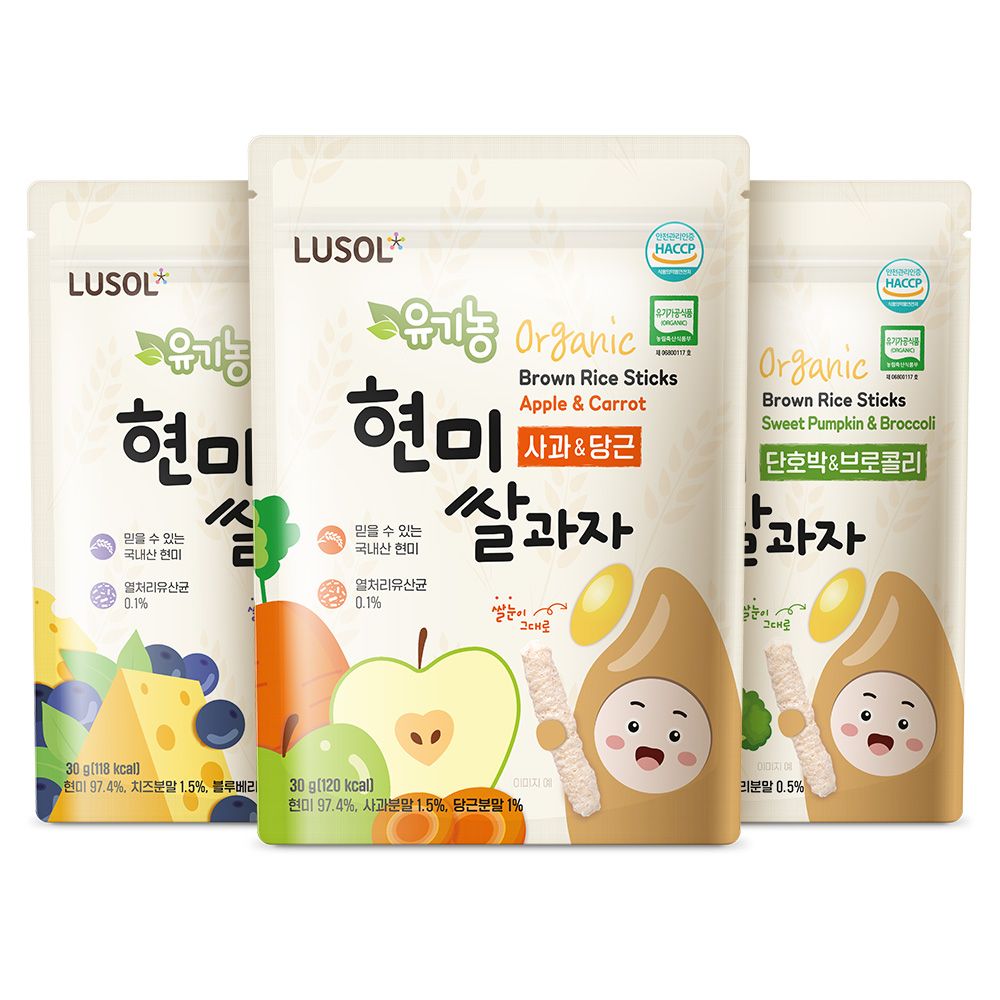Bánh Gạo Lứt Hữu Cơ Bổ Sung Lợi Khuẩn Lusol 30g