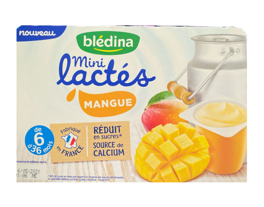 Sữa chua Bledina Mini Lactes vị Xoài 6M+ (55g x 6)
