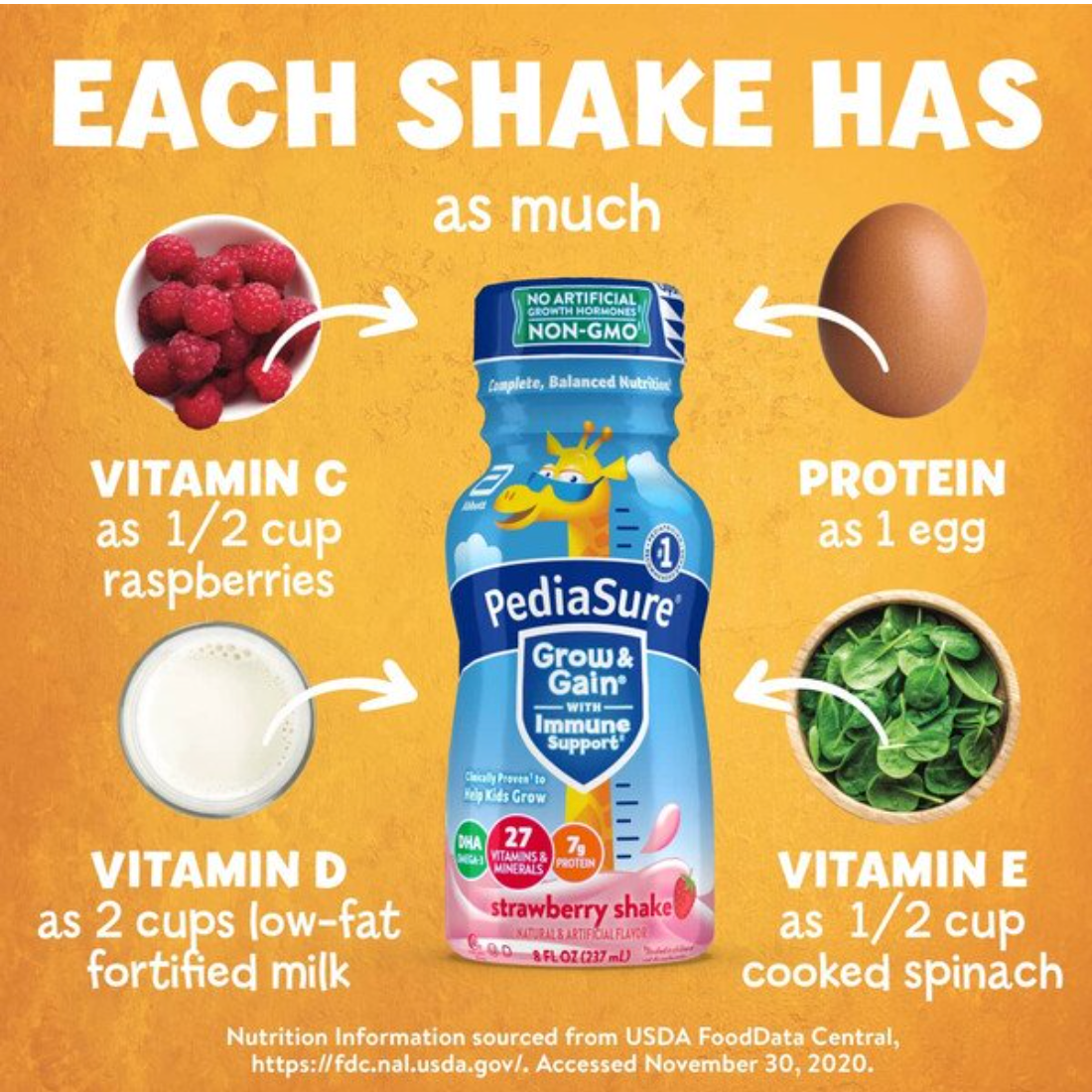 Sữa Nước Pediasure Grow & Gain Hương Dâu - 237ml