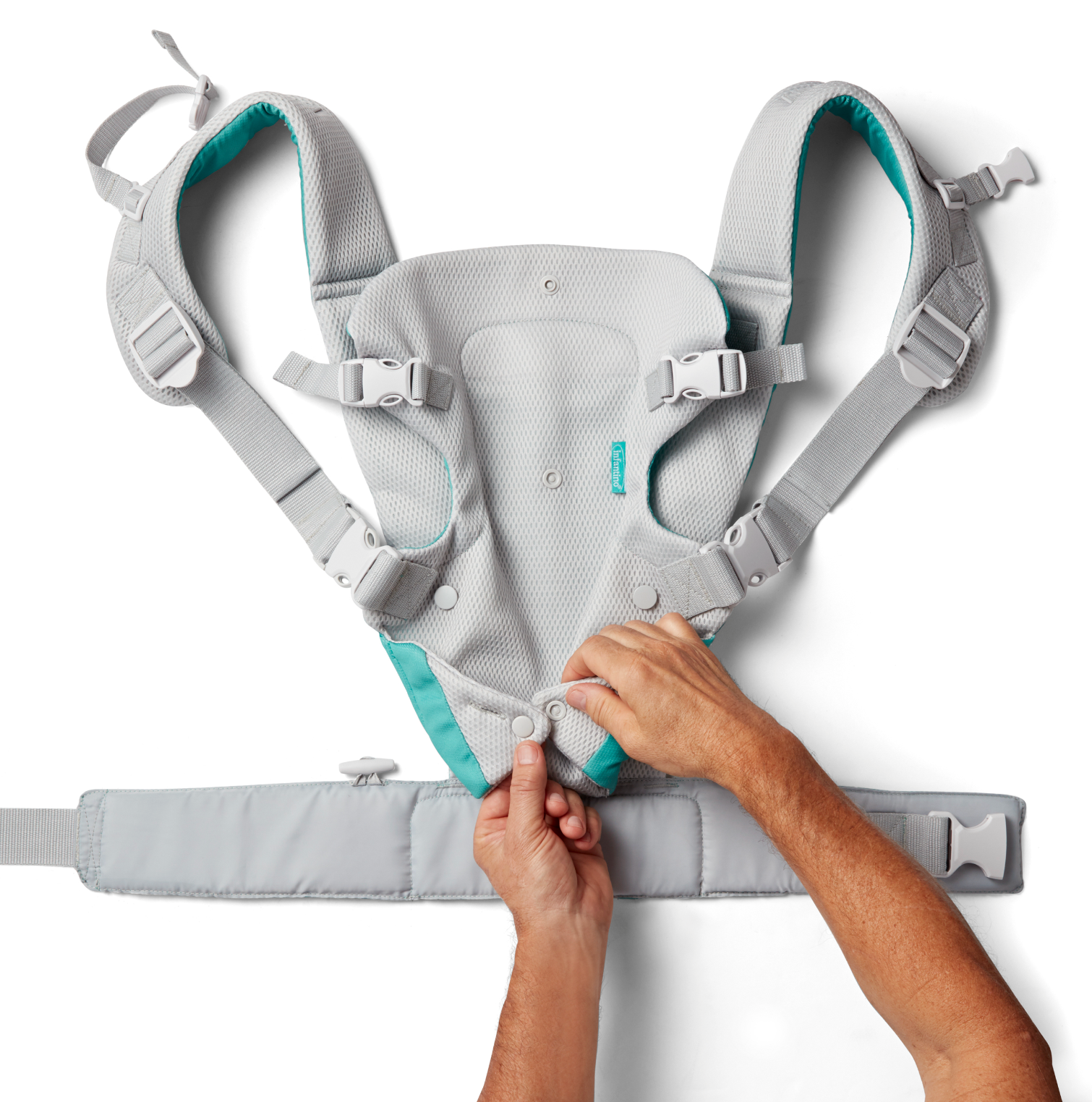 Địu Có Trợ Lực Siêu Thoáng Khí 4 Tư Thế Cho Bé INFANTINO - Flip 4in1 Light & Airy Convertible Carrier