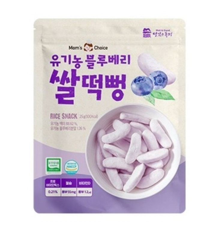Bánh gạo hữu cơ thanh dẹt Mom's Choice Vị Việt Quất