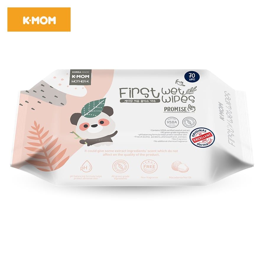 KHĂN ƯỚT CAO CẤP K-MOM HÀN QUỐC 70 TỜ