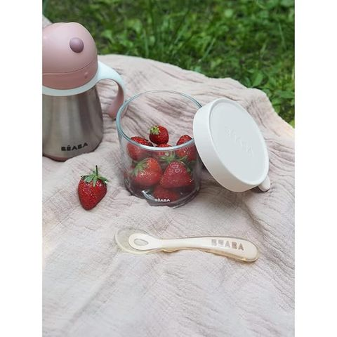 Thìa Ăn Dặm Silicone Beaba Cho Bé Từ 4M+ (1st stage)