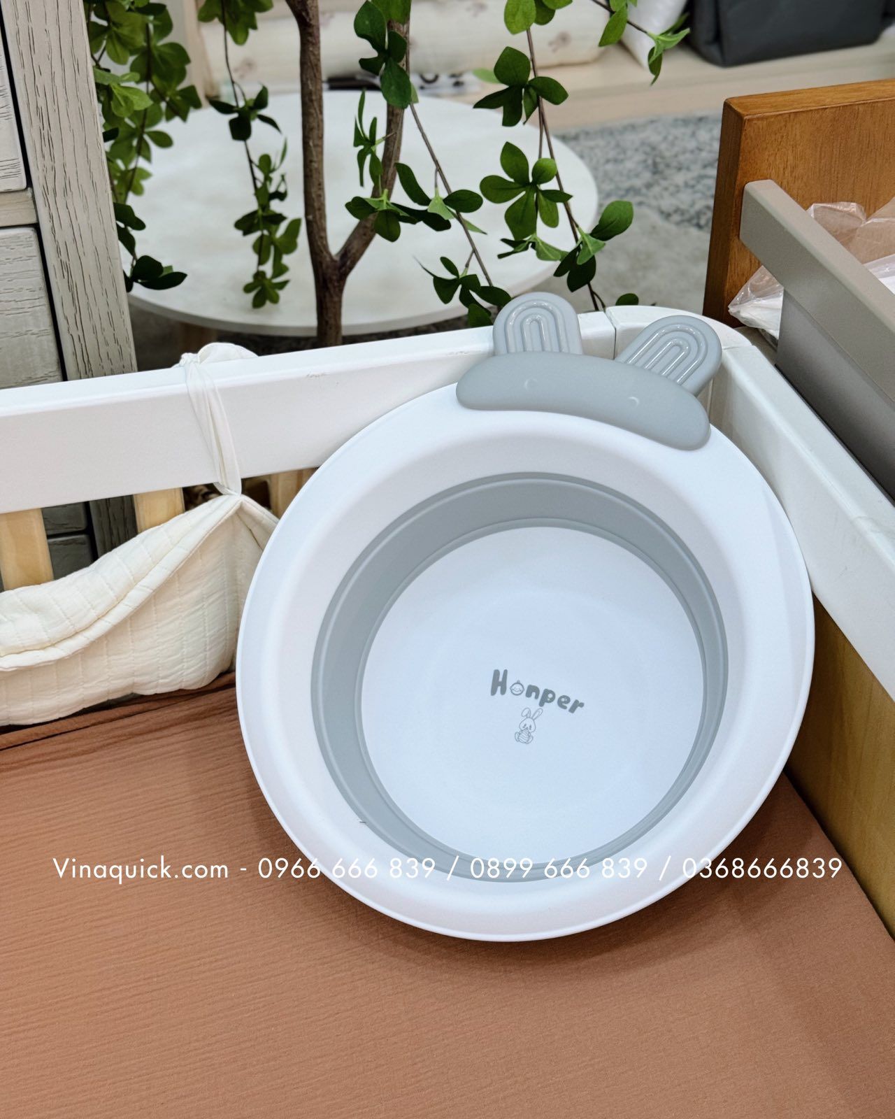 Chậu Rửa Mặt Gấp Gọn Honper Thỏ HP539