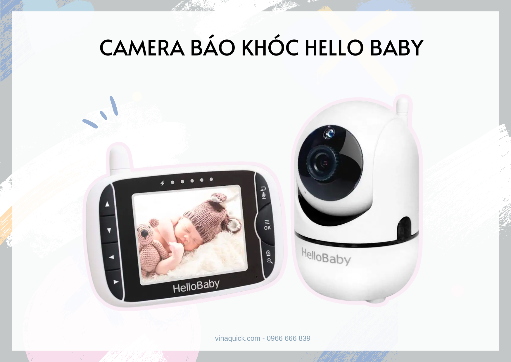 Camera theo dõi - báo khóc HelloBaby HB6550 (5 inch)