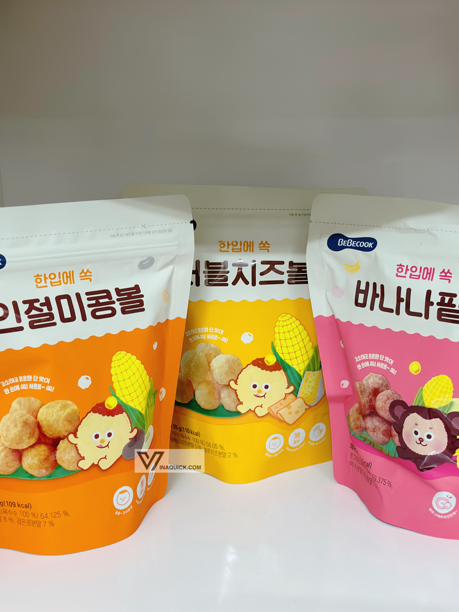 Bánh Bỏng Bi Bebecook - Vị Đậu 25g