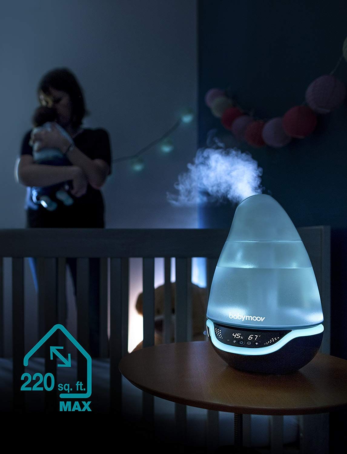 Máy tạo độ ẩm Babymoov 3-in-1 Hygro Plus Cool Mist Humidifier