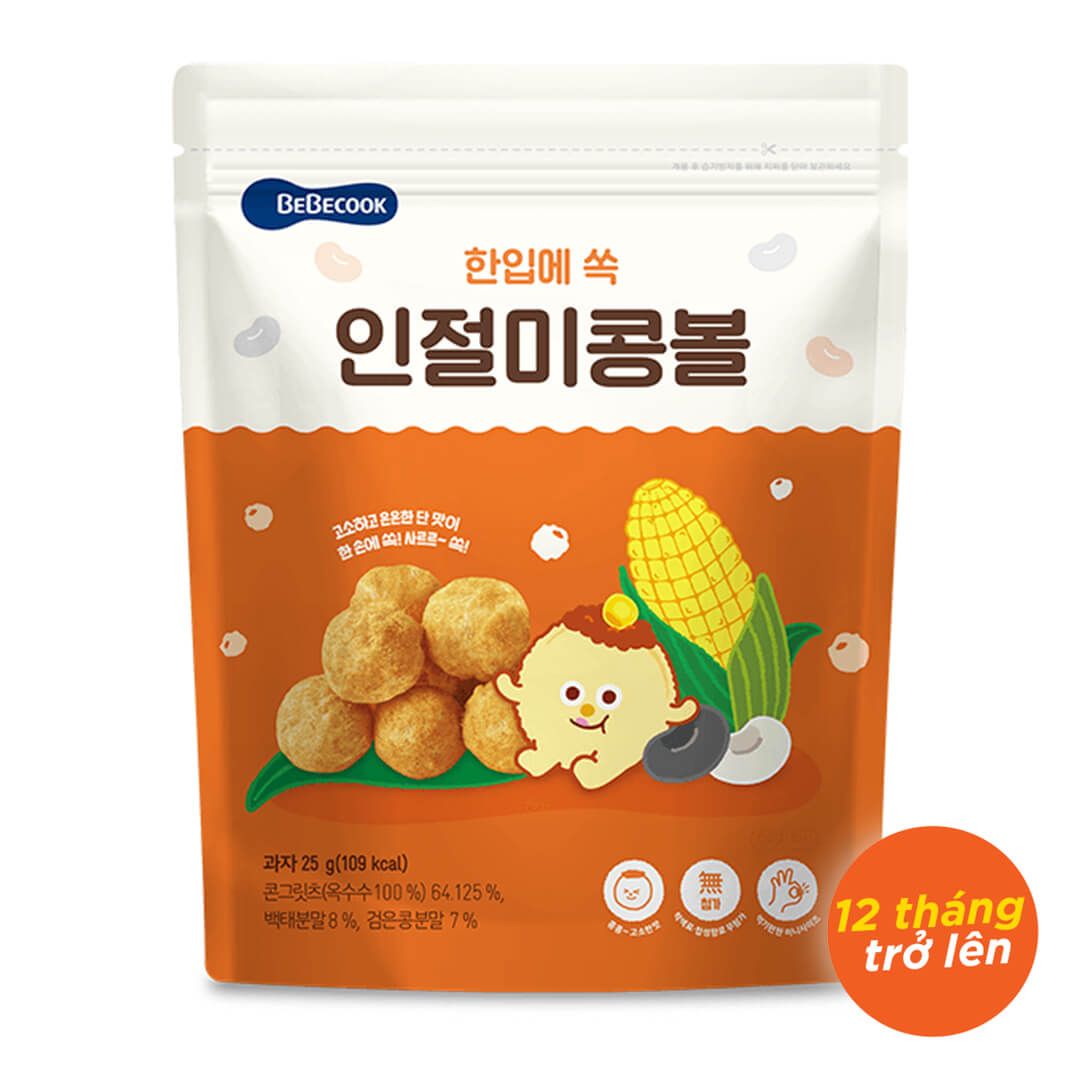 Bánh Bỏng Bi Bebecook - Vị Đậu 25g