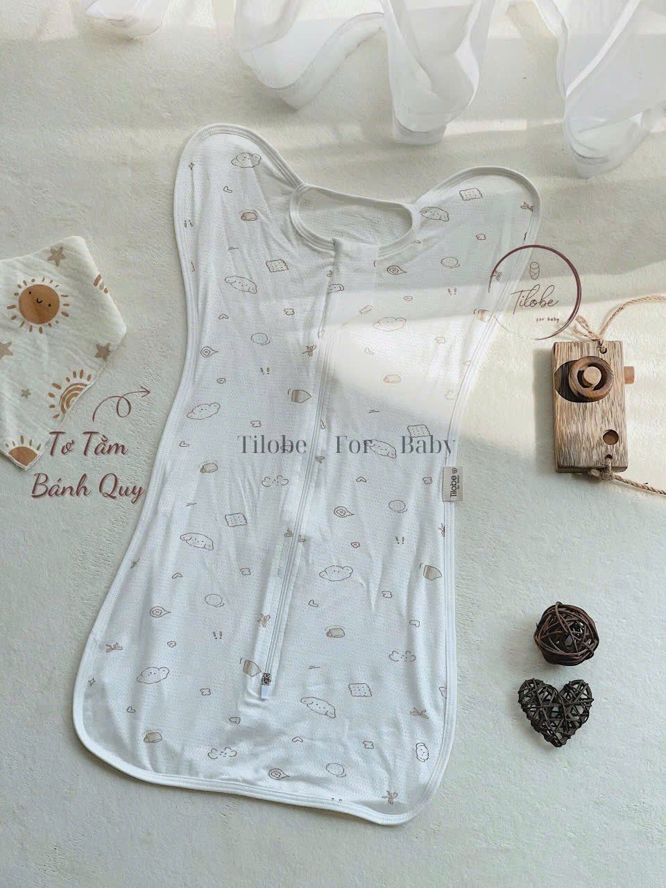 Nhộng Chũn Thông Hơi Cotton Tilobe Siêu Mỏng Mềm Mịn Cho Bé