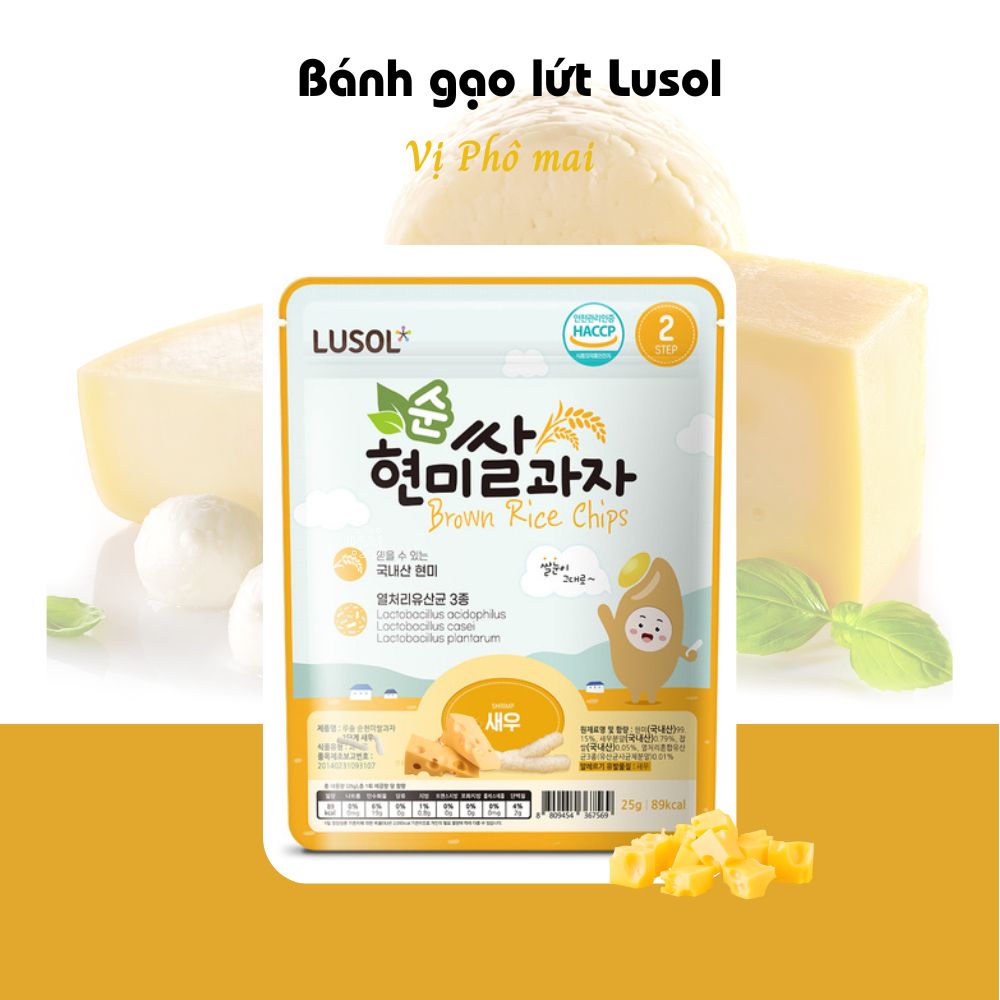 Bánh Gạo Lứt Lusol Cho Bé Từ 6M+ (25g)