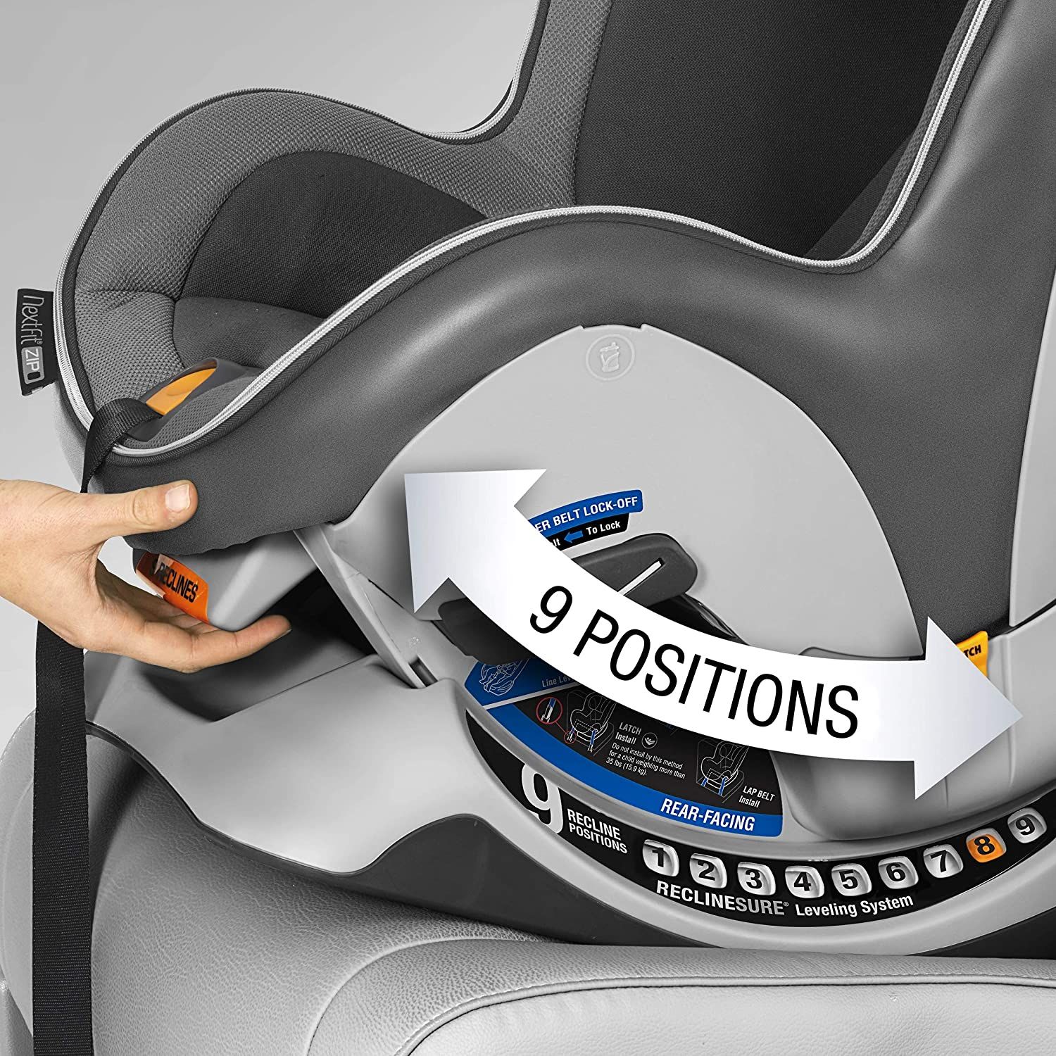 Ghế Ngồi Ô Tô Chicco NextFit Zip Convertible Car Seat - Đen Carbon
