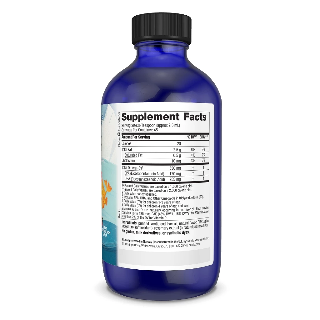 DHA CHO BÉ NORDIC NATURALS 530 MG OMEGA-3 VỚI EPA & DHA 119 ML (VỊ DÂU TÂY) - CT
