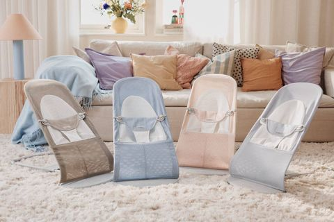 Ghế Rung Baby Bjorn Bouncer Balance Soft Vải Lưới Mesh - Light Gray Frame