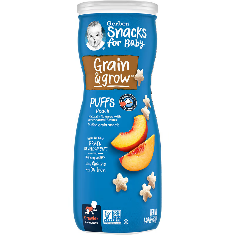BÁNH ĂN DẶM GERBER PUFFS (42G) - VỊ ĐÀO