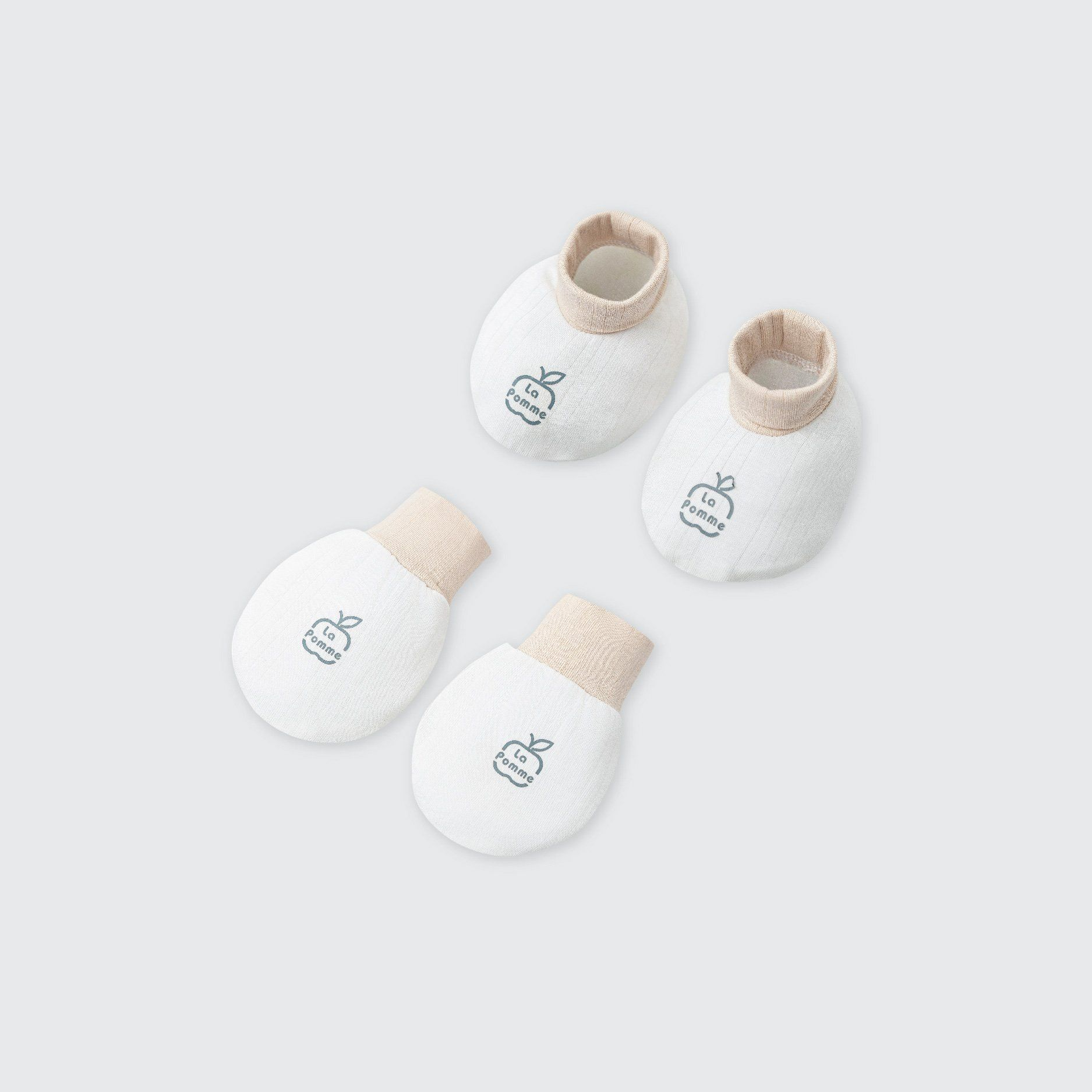 Set bao tay bao chân sơ sinh La Pomme Gấu con ngộ nghĩnh