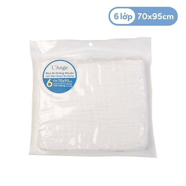 Khăn tắm vải bông 6 lớp L'ange 70 x 95 cm