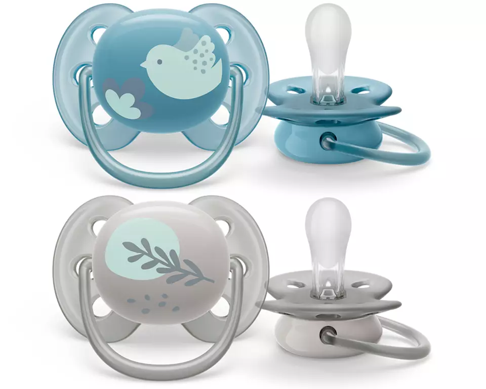 Set 2 Ti Giả Philips Avent Thông Khí Ultra Soft (6-18M)