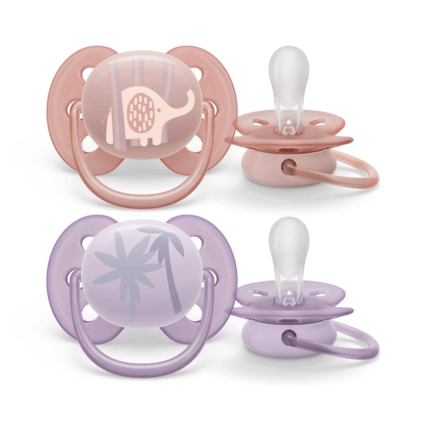 Set 2 Ti Giả Philips Avent Thông Khí Ultra Soft (0-6M)