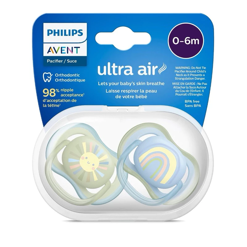 Set 2 Ti Giả Philips Avent Thông Khí Ultra Air (0-6M)