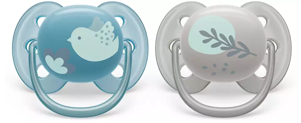 Set 2 Ti Giả Philips Avent Thông Khí Ultra Soft (6-18M)