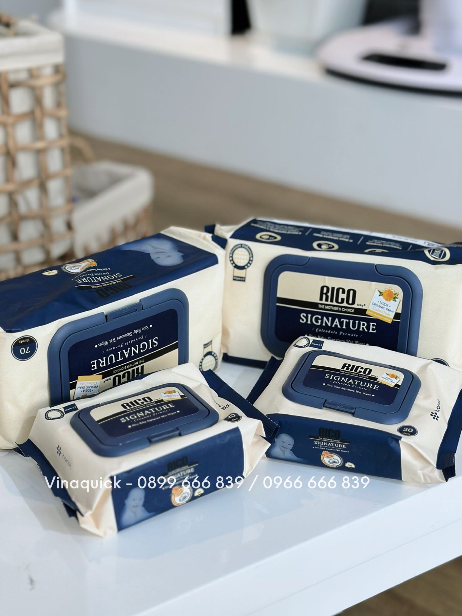 KHĂN ƯỚT CAO CẤP RICO SIGNATURE - 70 TỜ