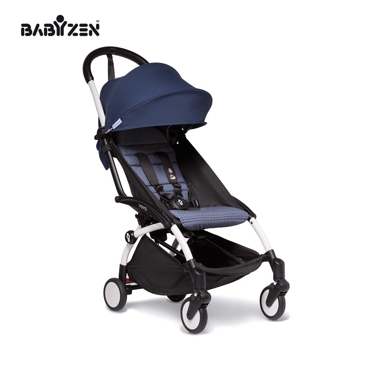  XE ĐẨY GẤP GỌN BABYZEN YOYO2 ULTRA COMPACT 6+ STROLLER - WHITE/AIR FRANCE BLUE 