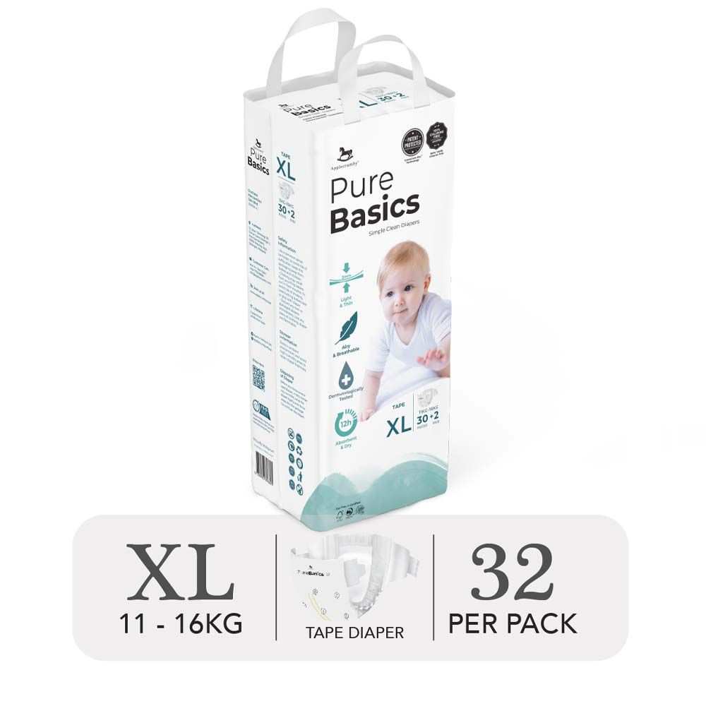 Bỉm Tã Dán Ngày Đêm Applecrumby Purebasics