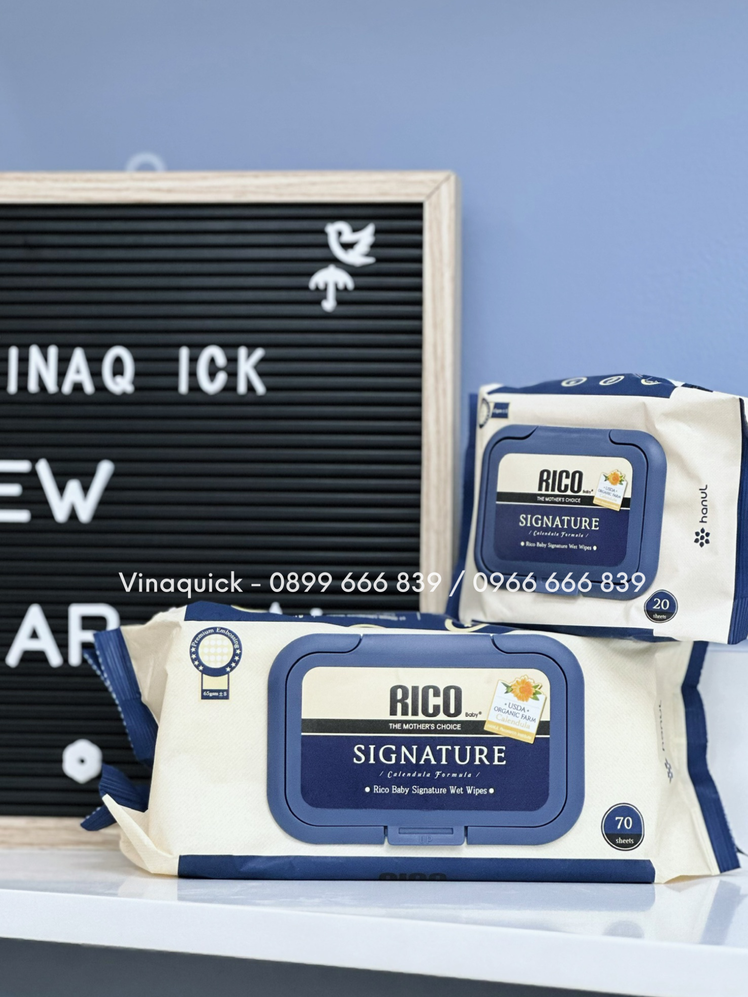 KHĂN ƯỚT CAO CẤP RICO SIGNATURE - 70 TỜ