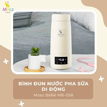 Bình đun nước pha sữa di động Moaz BéBé MB-058