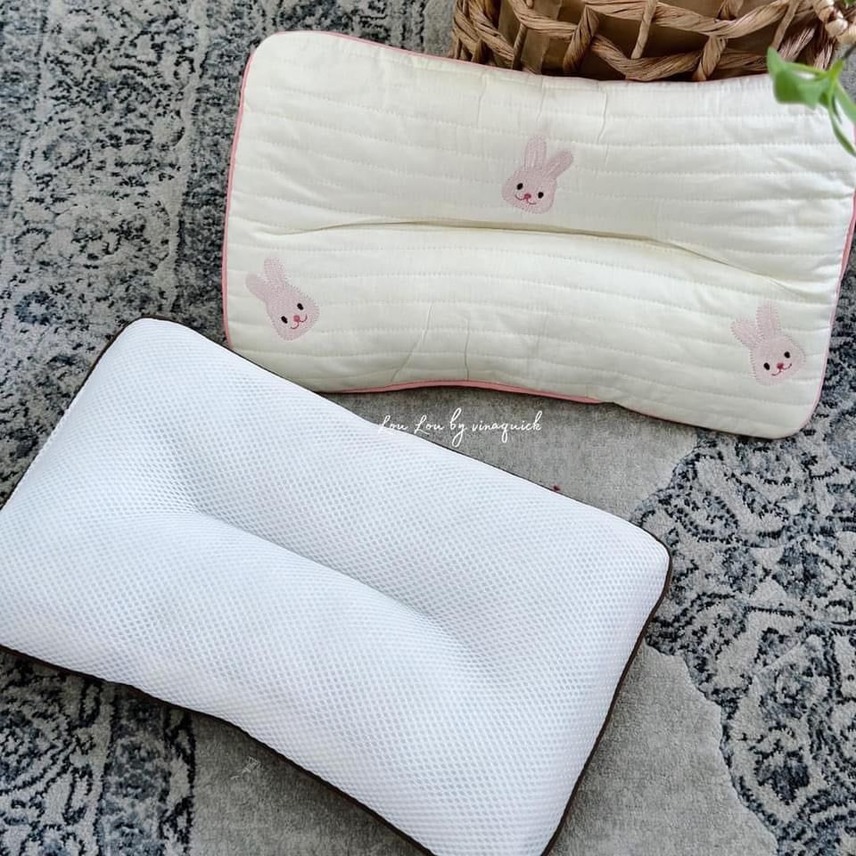 Gối Mỏng Thoáng Khí Thêu Họa Tiết LouLou By Vinaquick