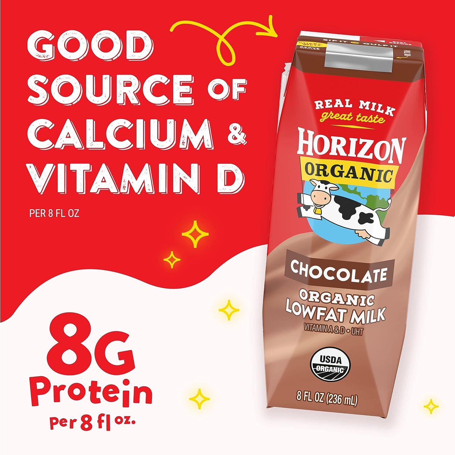  (HỘP) SỮA TƯƠI HORIZON CHOCOLATE ORGANIC LOWFAT MILK 236ML 