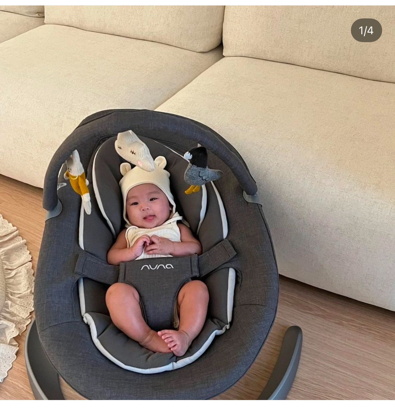 NÔI NUNA LEAF GROW BOUNCER - MÀU GRANITE