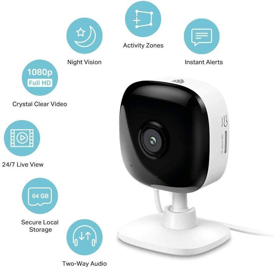 Camera theo dõi bé Kasa Smart 2K QHD , 2 Chiều, Kết Nối Được Alexa & Google Home (KC400)
