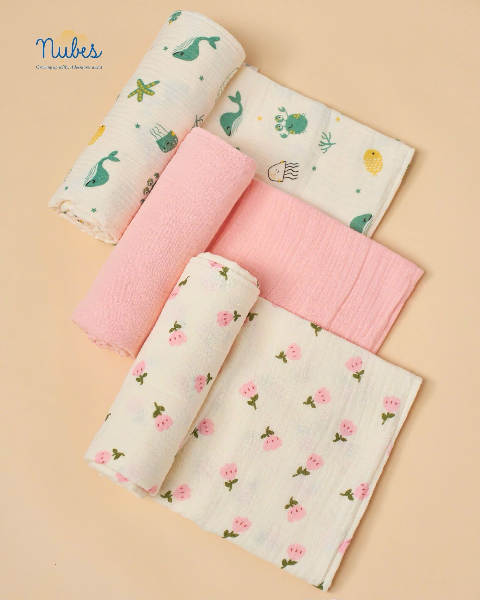 Khăn tắm Muslin 4 lớp Nubes