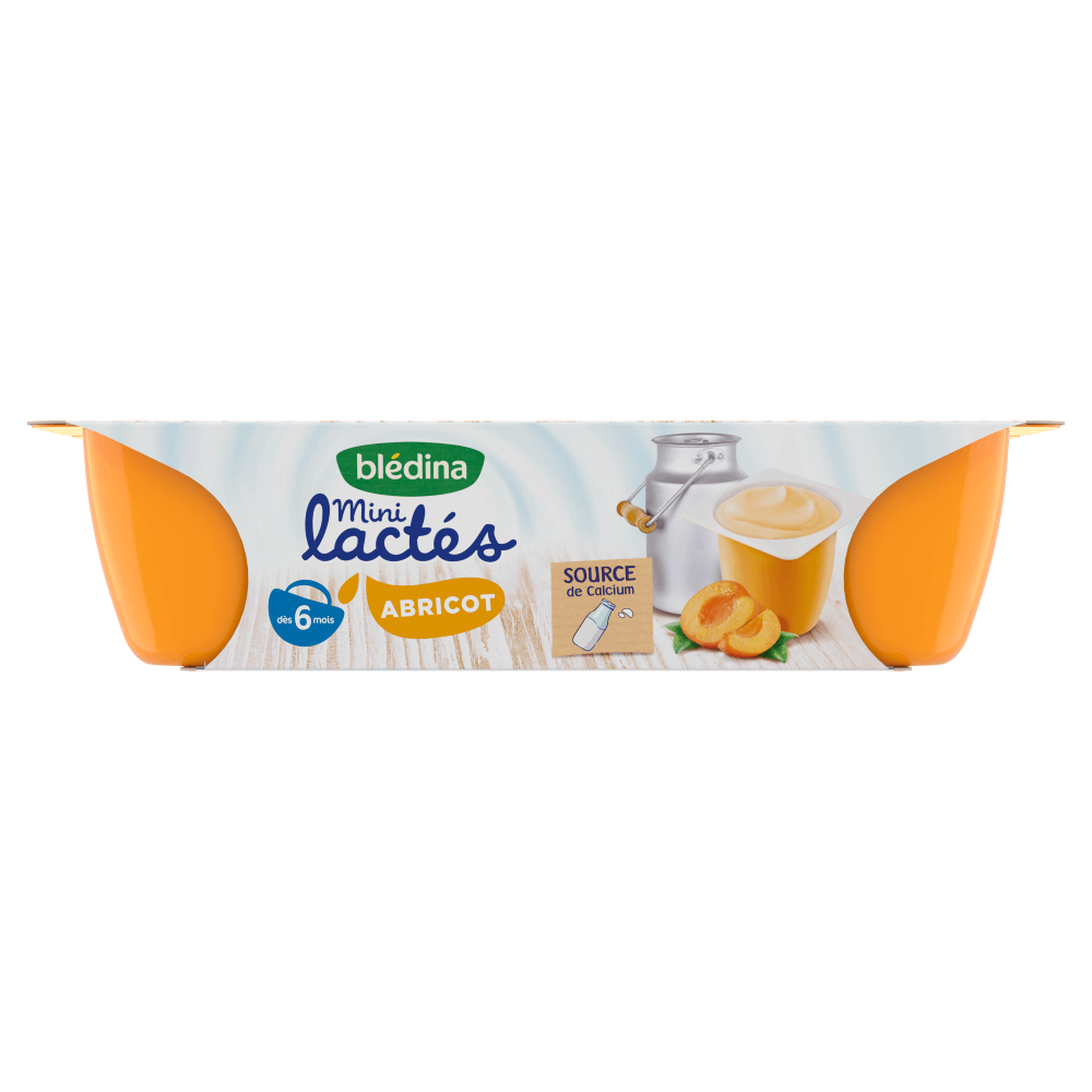Sữa chua Bledina Mini Lactes vị Mơ 6M+ (55g x 6)