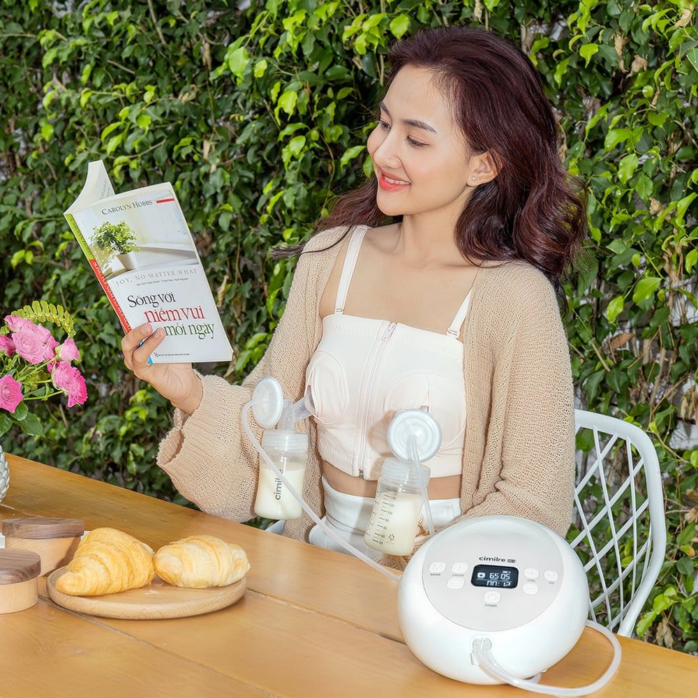 Áo hút sữa rãnh tay Simple Wishe - Màu Đen