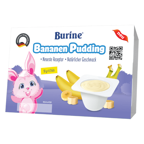 Pudding Burine Vị Chuối 6M+ (50g x 6)